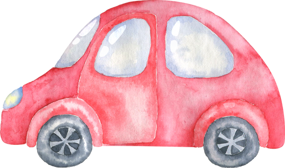 Watercolor Car Illustration