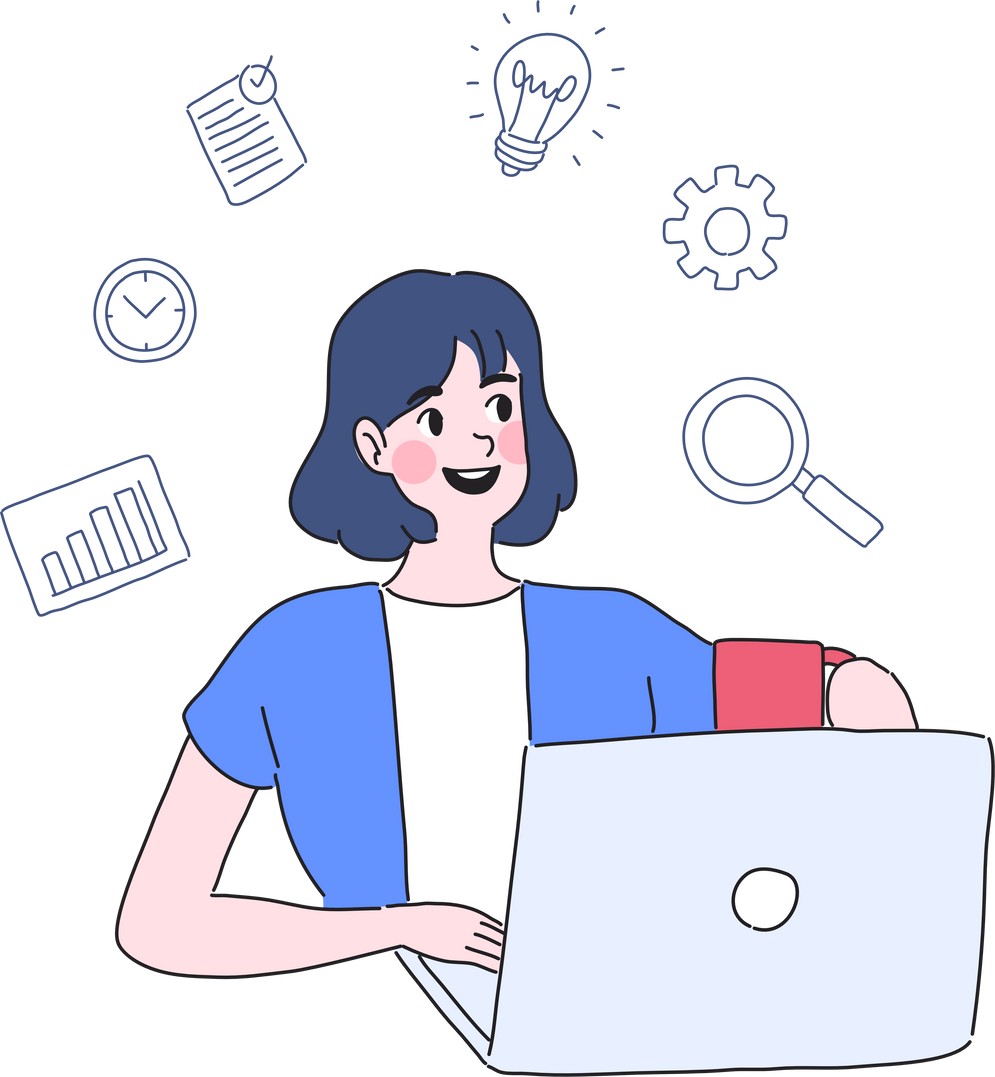 Woman Working on Her Laptop